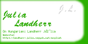 julia landherr business card